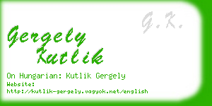 gergely kutlik business card